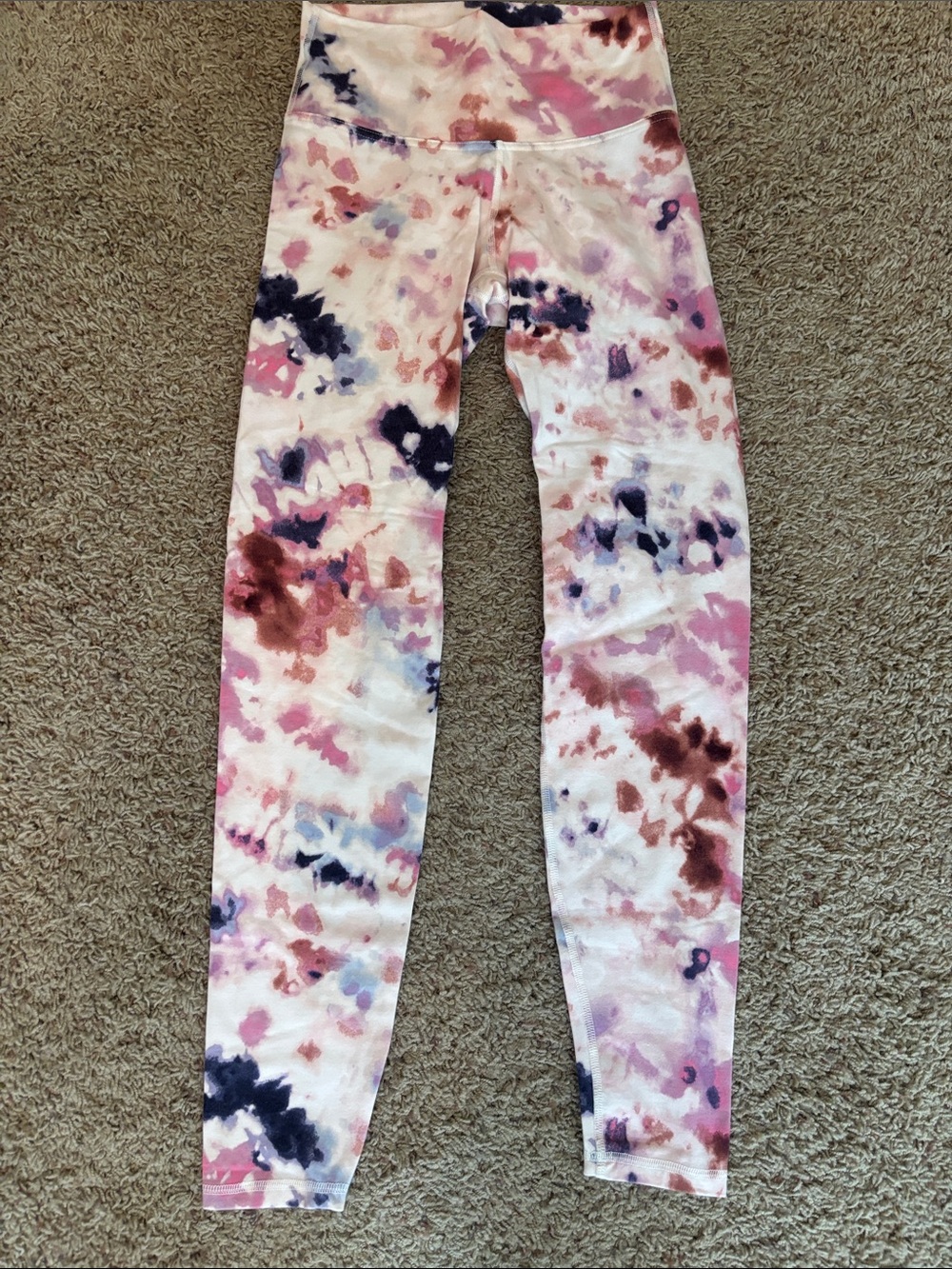 Worn Once Old Navy Active Pink and Purple Tie-Dye Leggings